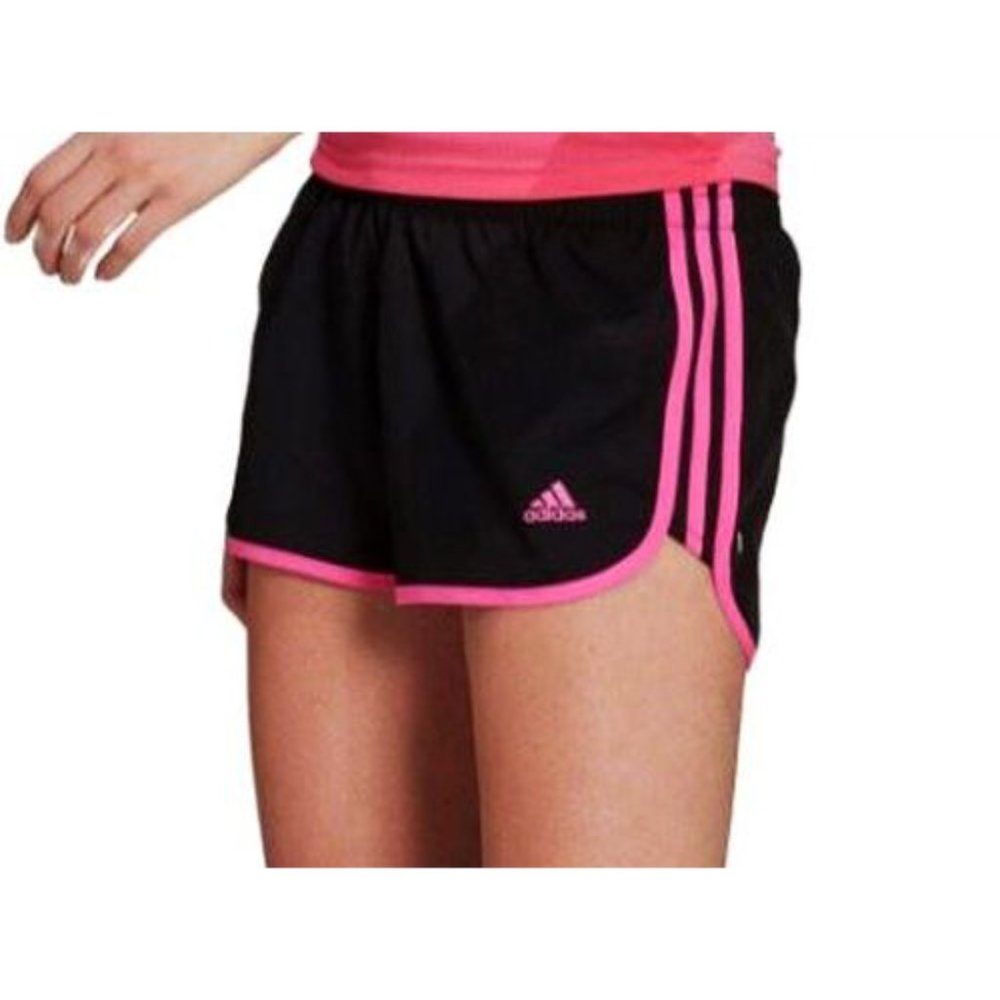 Adidas M20 Shorts Black Screaming Pink Neon Hot Running Exercise Workout Sporty